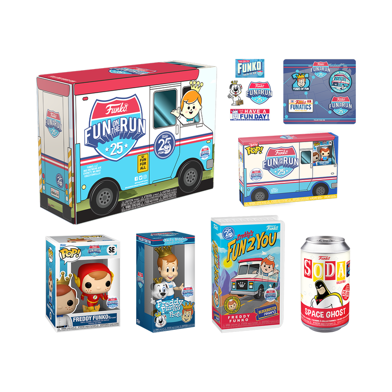 FREDDY FUNKO FUNKO 25TH ANNIVERSARY FUN ON THE RUN BOX