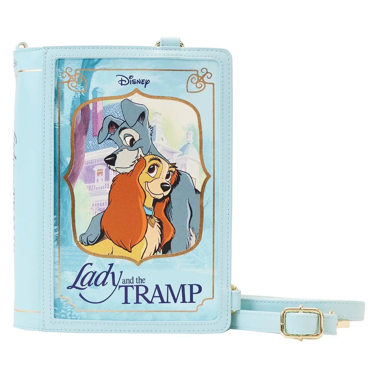 LF DISNEY LADY AND THE TRAMP CLASSIC BOOK CONVERTIBLE CROSSBODY BAG