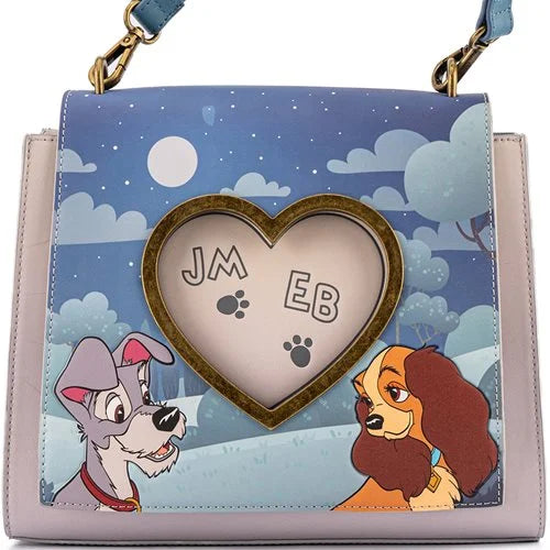 Lady and the Tramp Heart Paw Prints Crossbody Purse